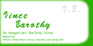vince barothy business card